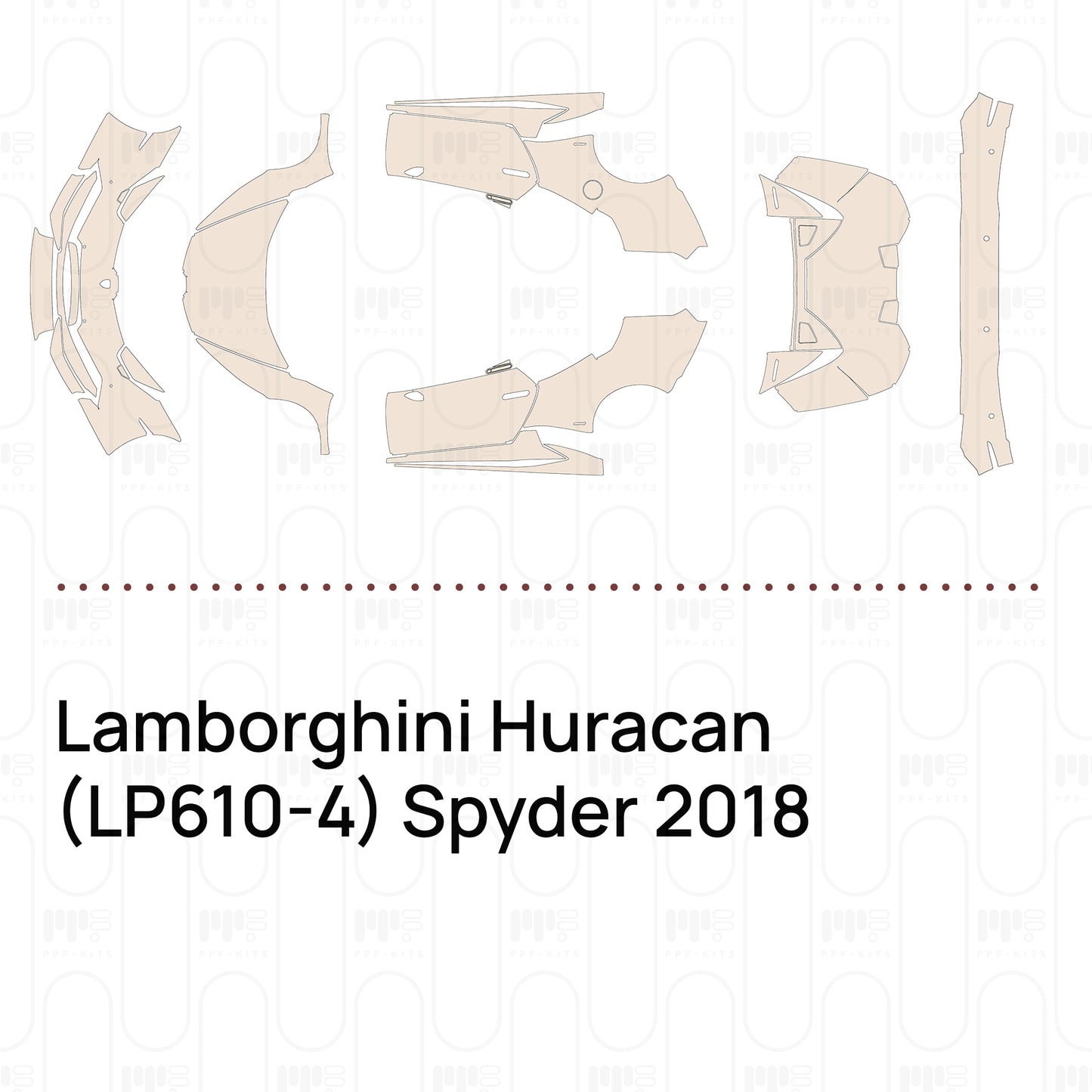 Pre-Cut PPF Lamborghini Huracan (LP610-4) Spyder 2018