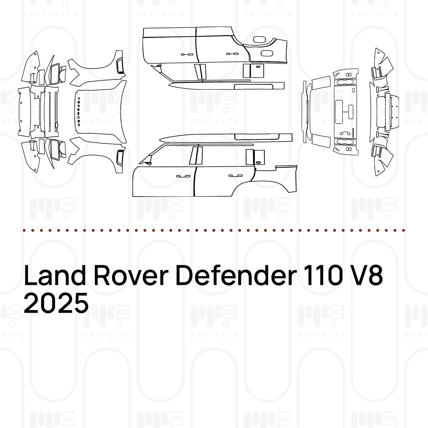 Pre-Cut PPF Land Rover Defender 110 V8 2025