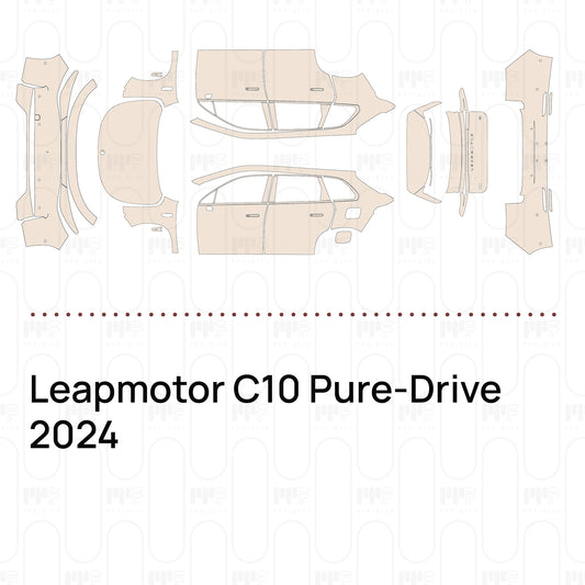 Leapmotor C10 Pure-Drive 2024 – Forskåret PPF-lakbeskyttelsesfilm