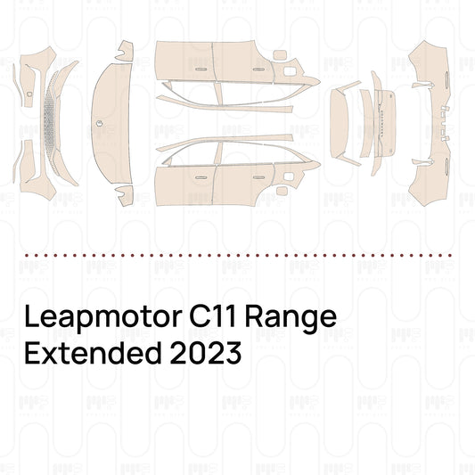 Leapmotor C11 Range Extended 2023 – Forskåret PPF-lakbeskyttelsesfilm