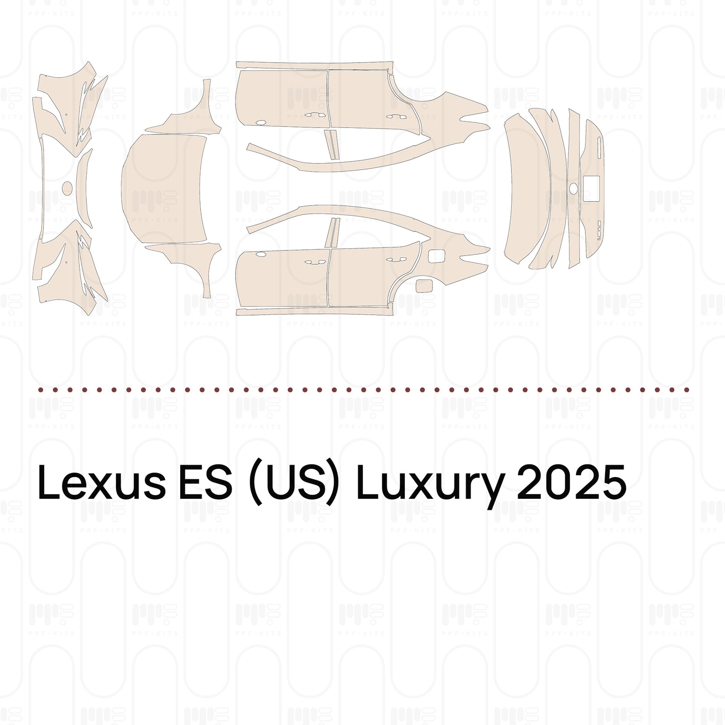 Pre-Cut PPF Lexus ES (US) Luxury 2025