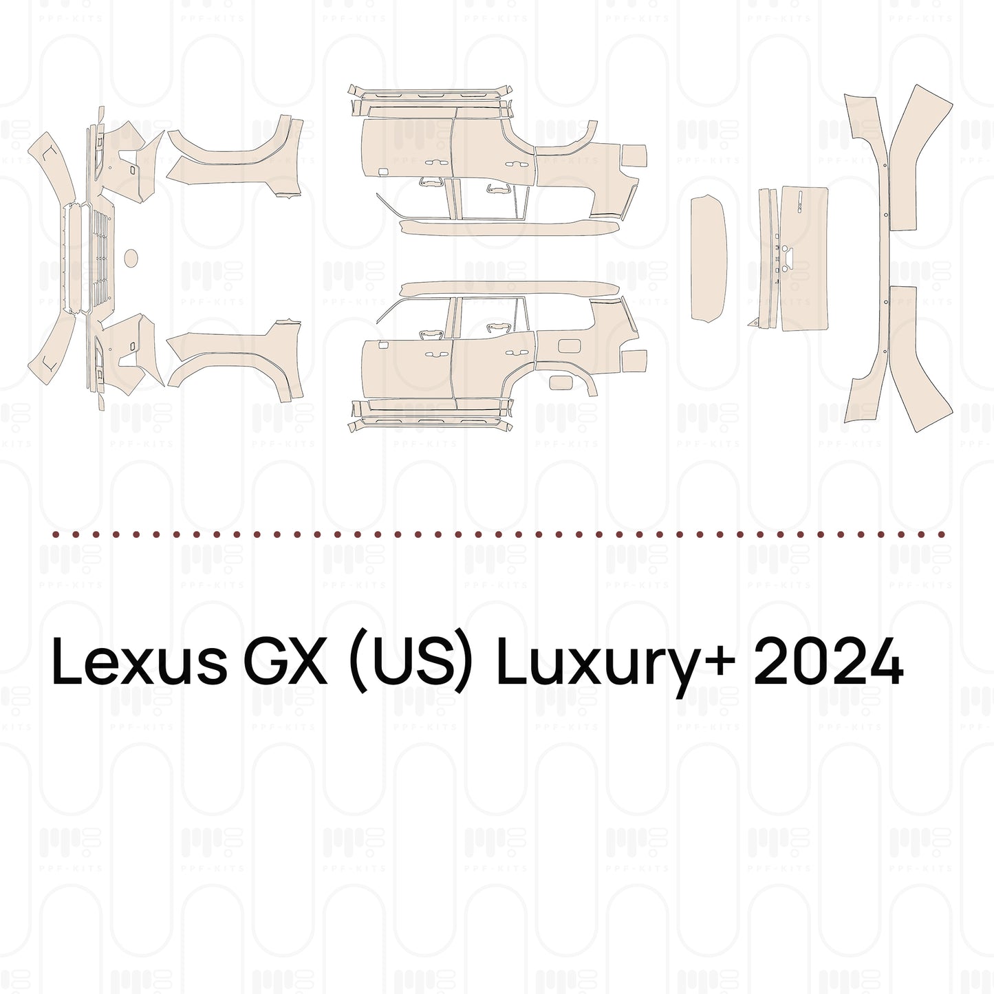 Pre-Cut PPF Lexus GX (US) Luxury+ 2024