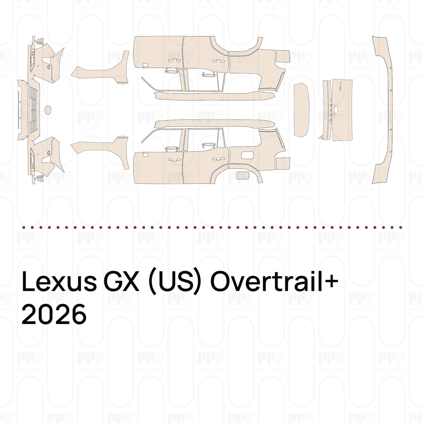 Pre-Cut PPF Lexus GX (US) Overtrail+ 2026