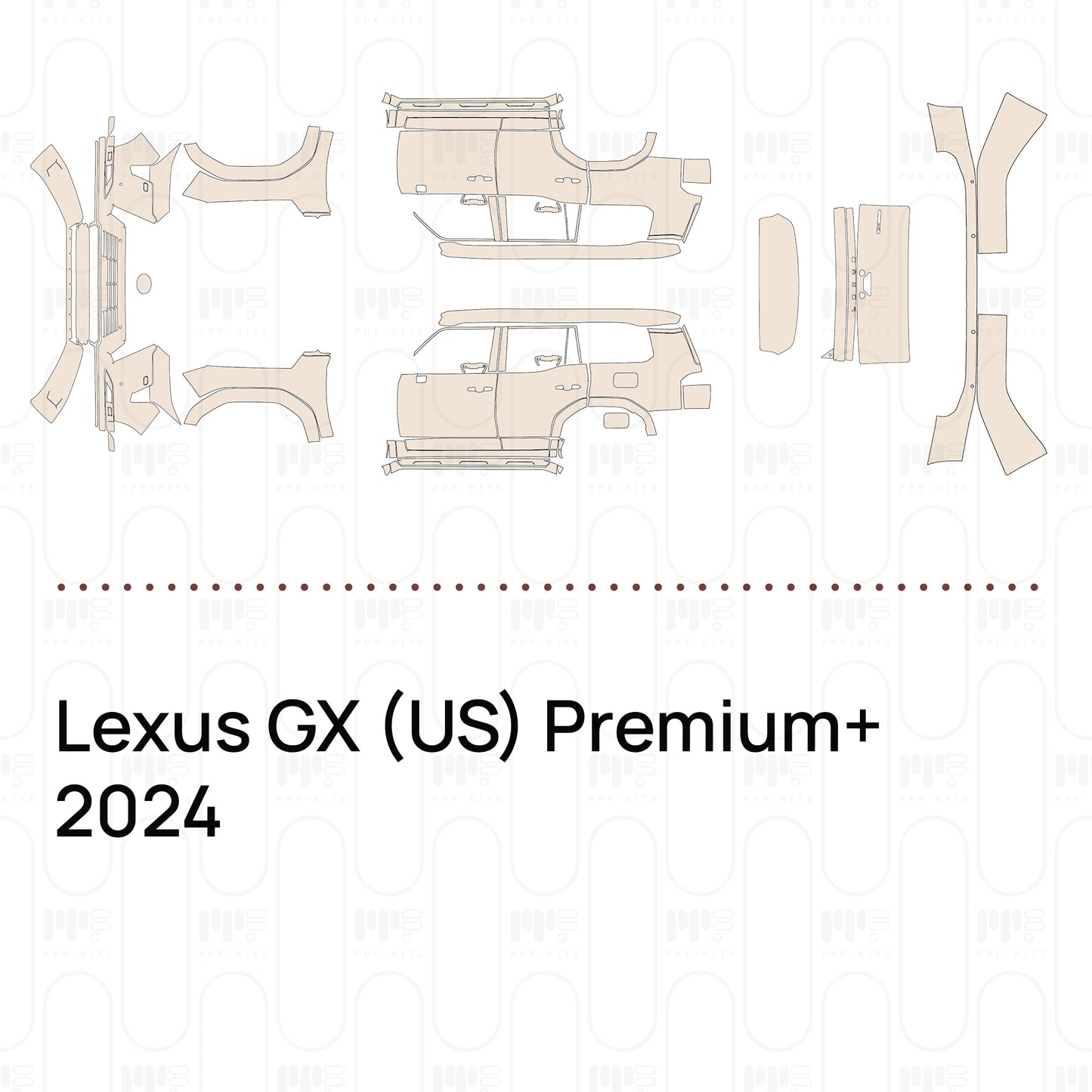 Pre-Cut PPF Lexus GX (US) Premium+ 2024