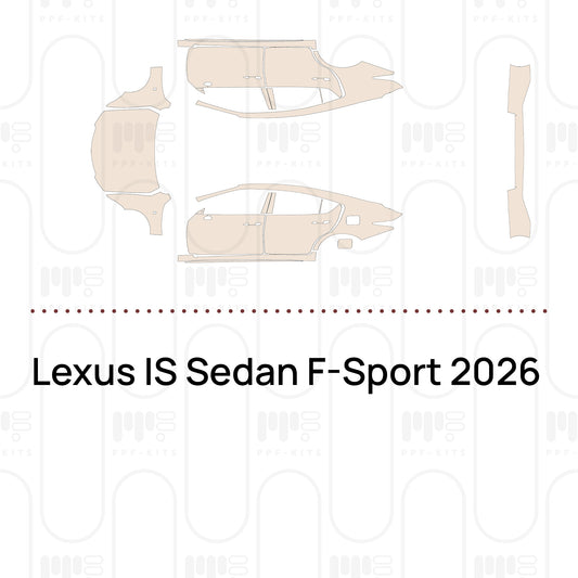 Lexus IS Sedan F-Sport 2026 – Forskåret PPF-lakbeskyttelsesfilm