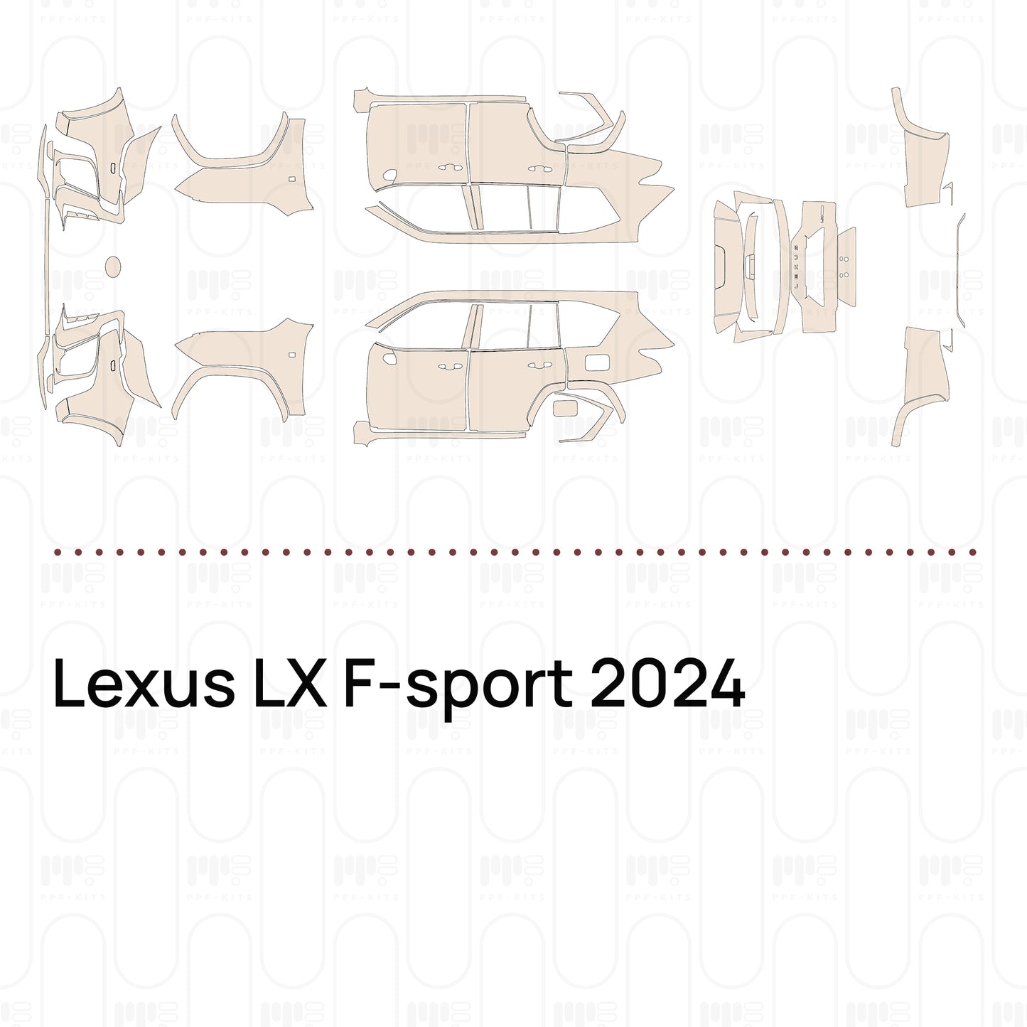 Pre-Cut PPF Lexus LX F-sport 2024