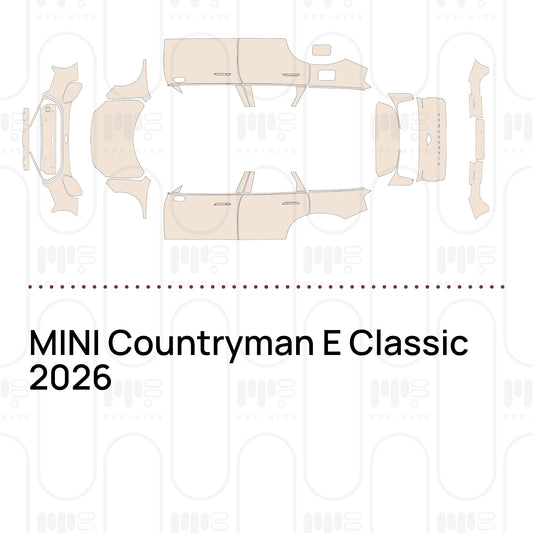MINI Countryman E Classic 2026 – Forskåret PPF-lakbeskyttelsesfilm