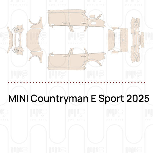 MINI Countryman E Sport 2025 – Forskåret PPF-lakbeskyttelsesfilm