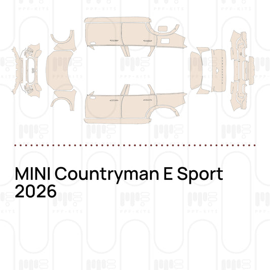MINI Countryman E Sport 2026 – Forskåret PPF-lakbeskyttelsesfilm