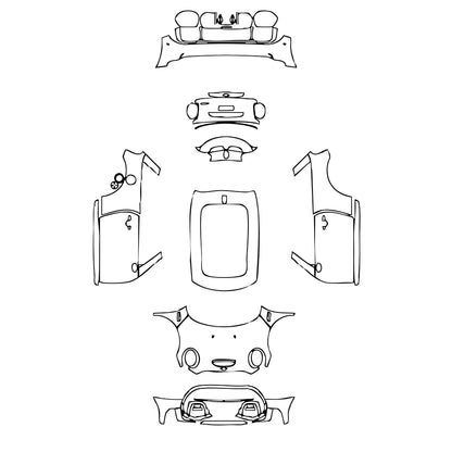 Pre-Cut PPF MINI MINI Hardtop 2 Door John Cooper Works (JCW) GP 2022 - PPF-Kits