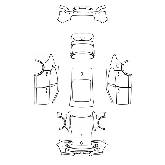 Pre-Cut PPF Maserati Levante Levante GranLusso 2020 - PPF-Kits