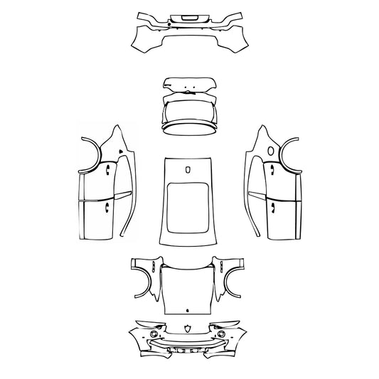 Pre-Cut PPF Maserati Levante Levante S Base 2020 - PPF-Kits