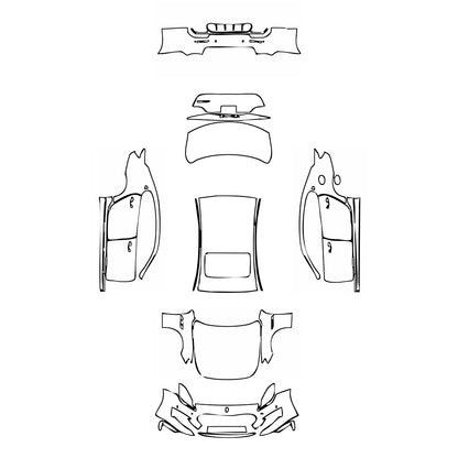 Pre-Cut PPF Maserati Quattroporte Quattroporte GranSport 2020 - PPF-Kits