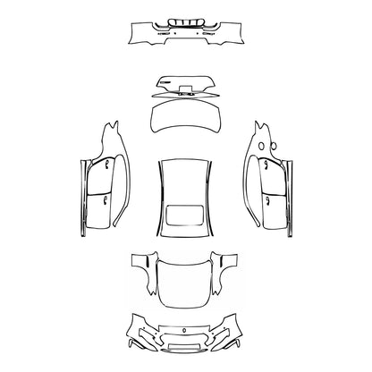 Pre-Cut PPF Maserati Quattroporte Quattroporte Modena Q4 2023 - PPF-Kits