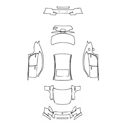 Pre-Cut PPF Maserati Quattroporte Quattroporte S Q4 Base 2014 - PPF-Kits