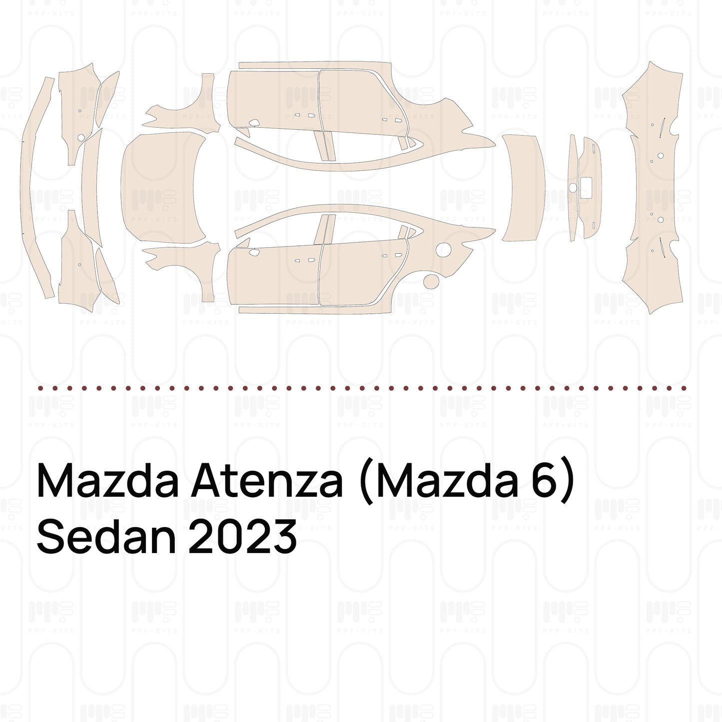 Pre-Cut PPF Mazda Atenza (Mazda 6) Sedan 2023