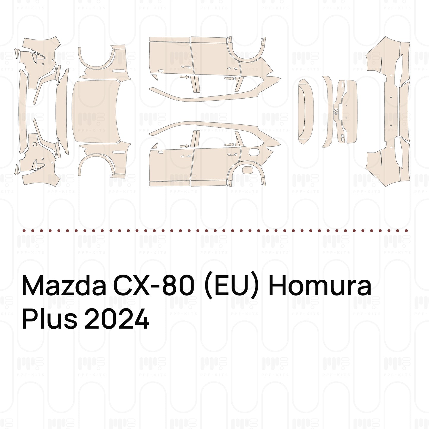 Pre-Cut PPF Mazda CX-80 (EU) Homura Plus 2024