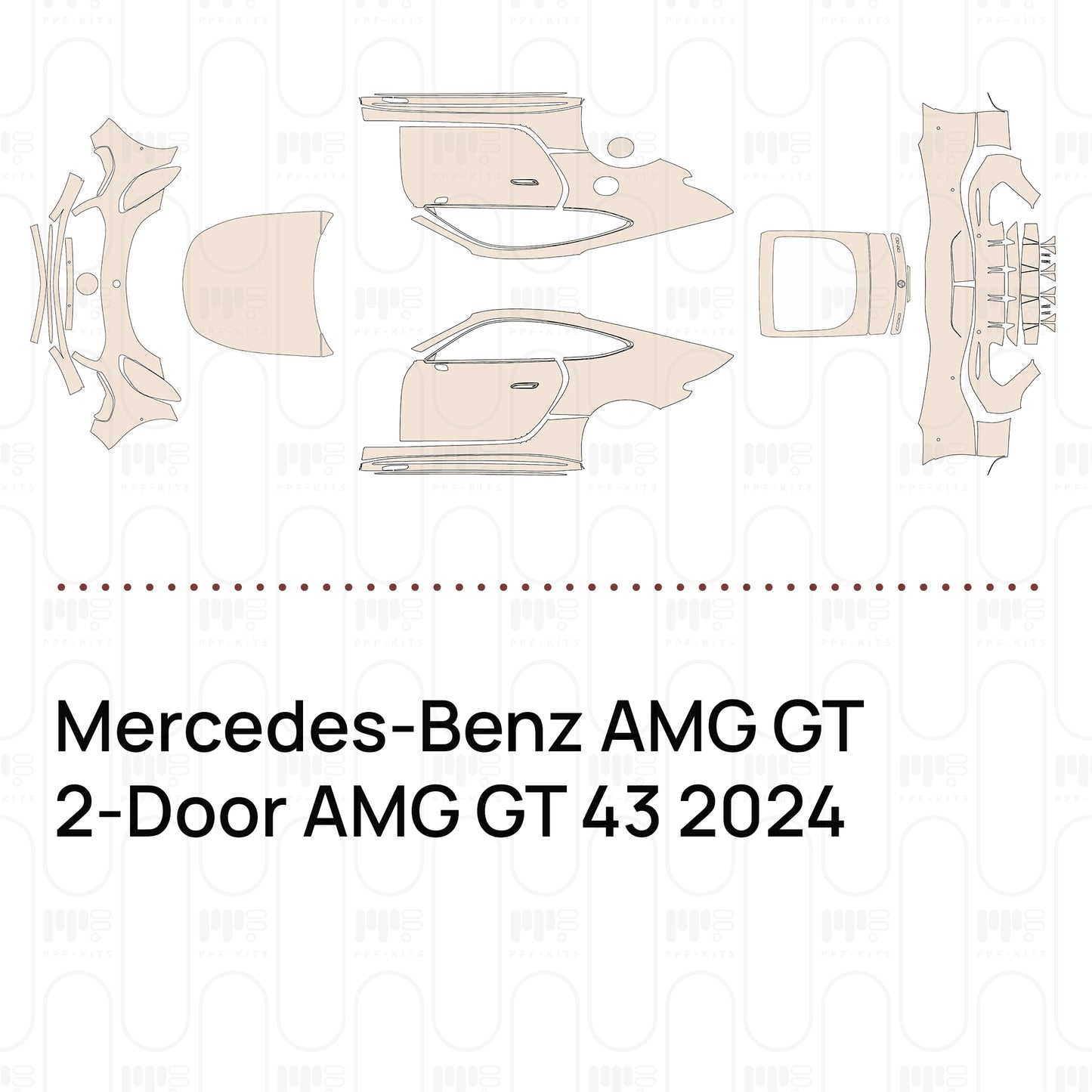Pre-Cut PPF Mercedes-Benz AMG GT 2-Door AMG GT 43 2024