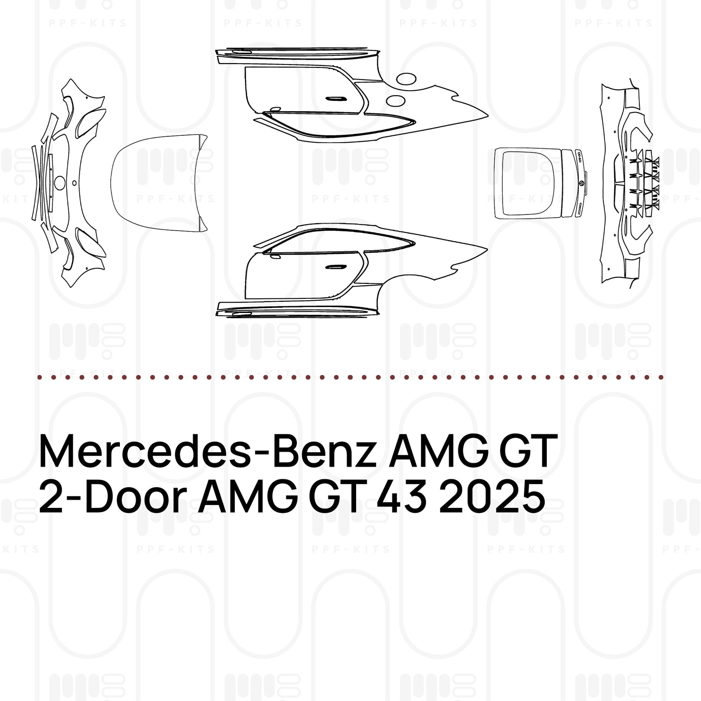 Pre-Cut PPF Mercedes-Benz AMG GT 2-Door AMG GT 43 2025