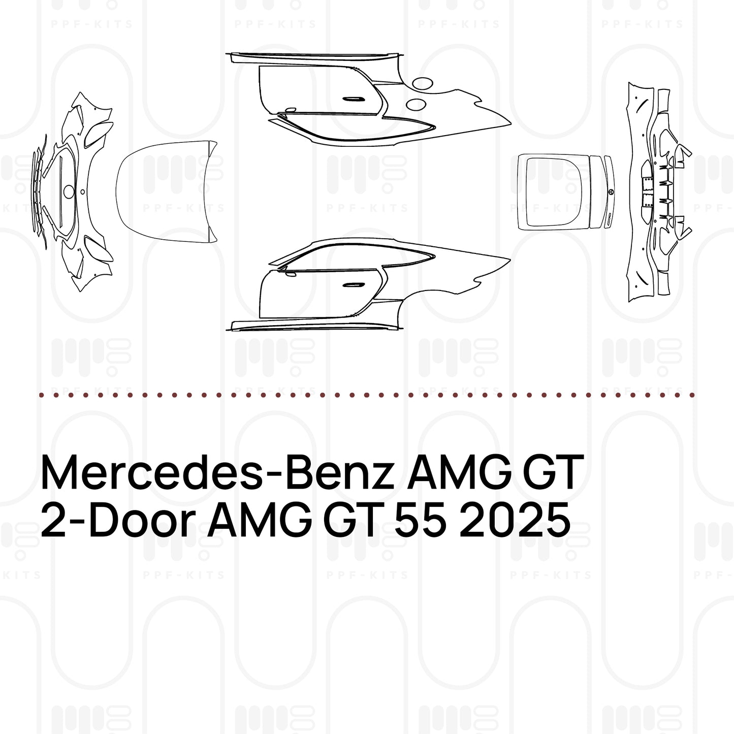Pre-Cut PPF Mercedes-Benz AMG GT 2-Door AMG GT 55 2025