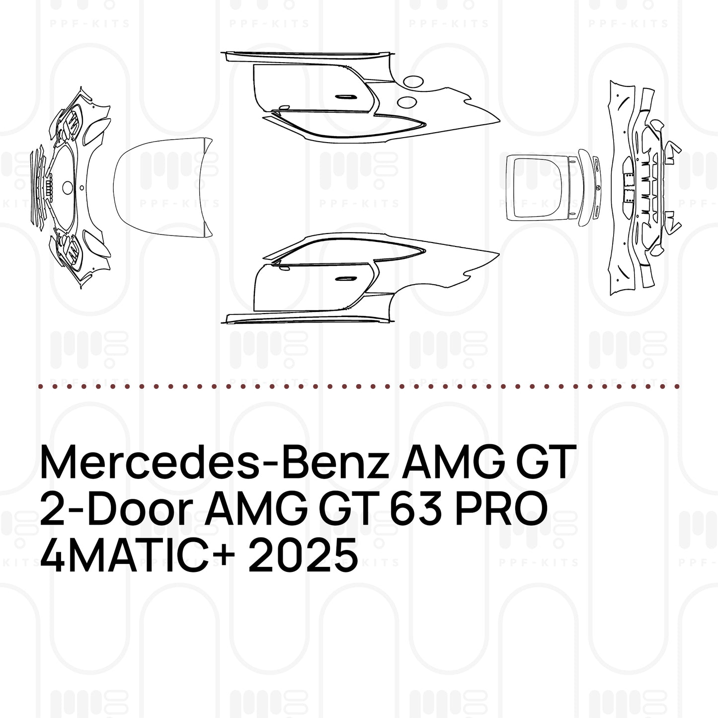 Pre-Cut PPF Mercedes-Benz AMG GT 2-Door AMG GT 63 PRO 4MATIC+ 2025
