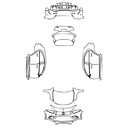 Pre-Cut PPF Mercedes-Benz A Class Hatchback AMG A 35 2019 - PPF-Kits
