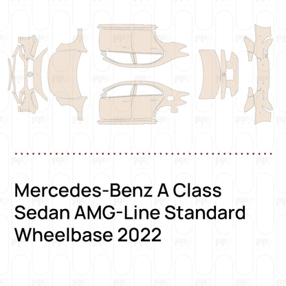 Pre-Cut PPF Mercedes-Benz A Class Sedan AMG-Line Standard Wheelbase 2022