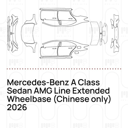 Pre-Cut PPF Mercedes-Benz A Class Sedan AMG Line Extended Wheelbase (Chinese only) 2026