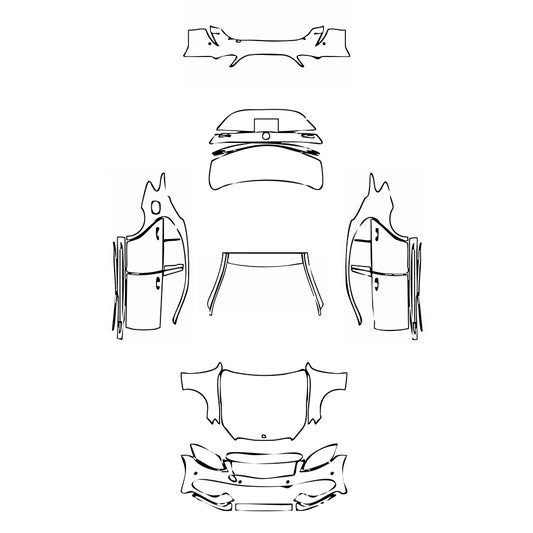 Pre-Cut PPF Mercedes-Benz C Class Sedan 450 AMG 2017 - PPF-Kits