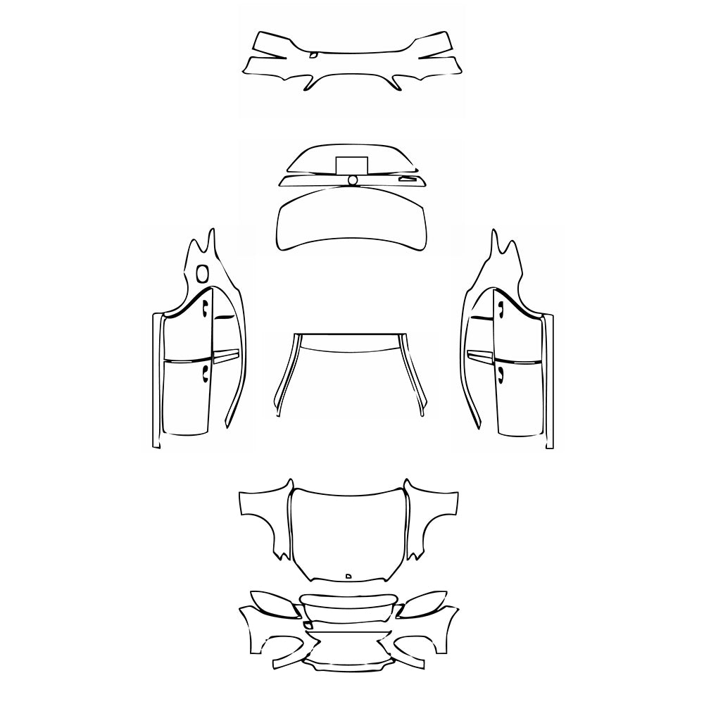 Pre-Cut PPF Mercedes-Benz C Class Sedan Base Standard Wheelbase 2015 - PPF-Kits