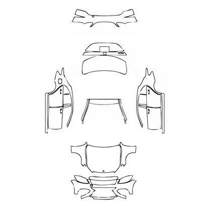 Pre-Cut PPF Mercedes-Benz C Class Sedan Base Standard Wheelbase 2018 - PPF-Kits