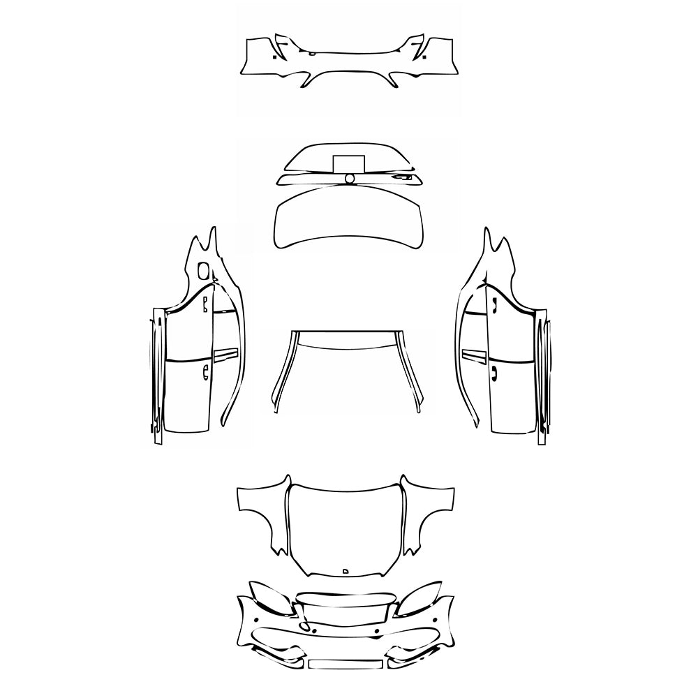 Pre-Cut PPF Mercedes-Benz C Class Sedan Sport Extended Wheelbase 2015 - PPF-Kits