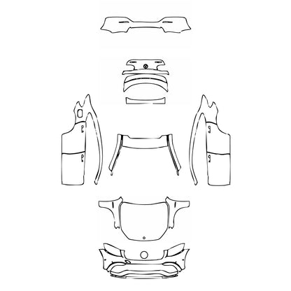 Pre-Cut PPF Mercedes-Benz GLC Coupe AMG GLC63 2018 - PPF-Kits