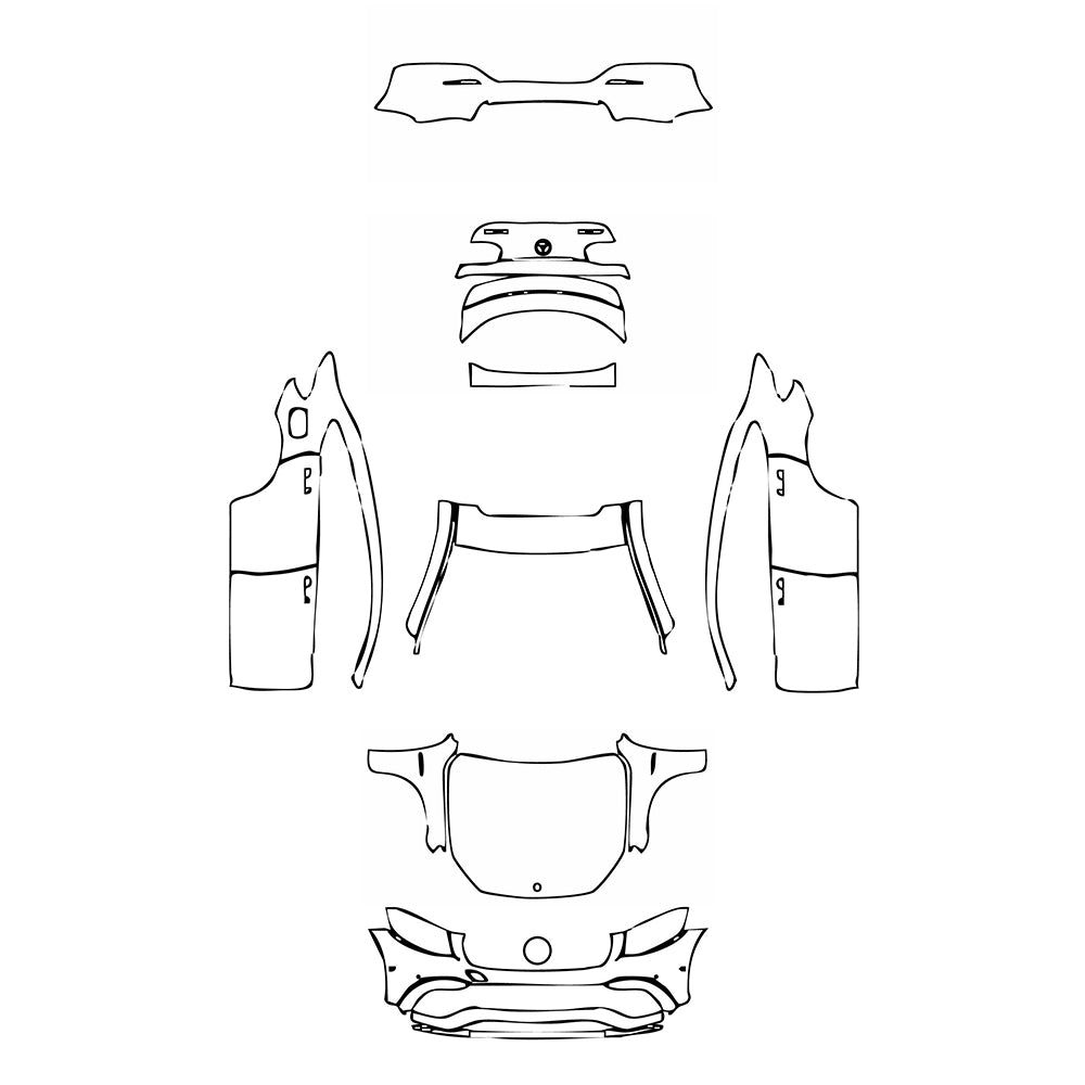 Pre-Cut PPF Mercedes-Benz GLC Coupe AMG GLC63 2019 - PPF-Kits