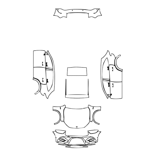 Pre-Cut PPF Mercedes-Benz GLC SUV AMG GLC43 2024 - PPF-Kits