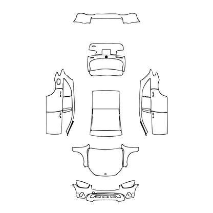Pre-Cut PPF Mercedes-Benz GLC SUV Extended Wheelbase (GLC L) Base 2021 - PPF-Kits