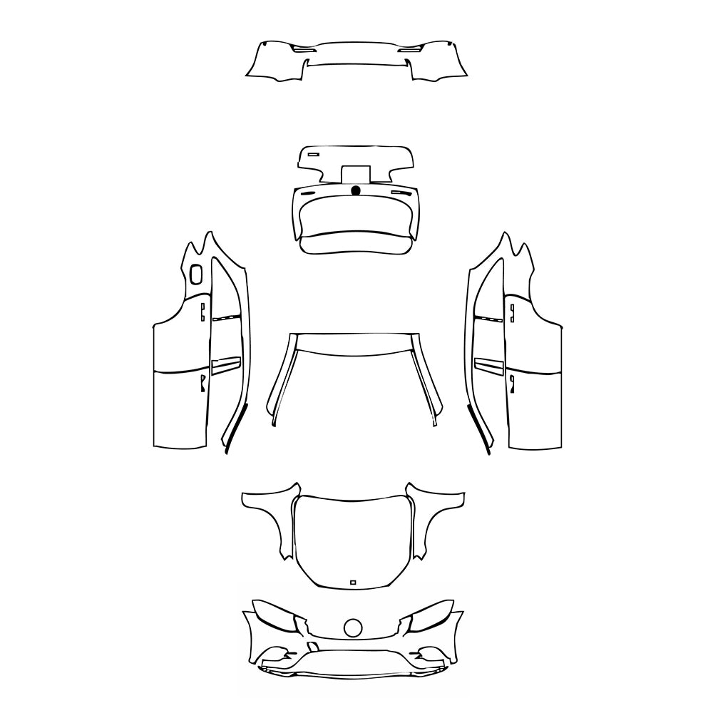 Pre-Cut PPF Mercedes-Benz GLC SUV Standard Wheelbase (GLC) AMG Line 2019 - PPF-Kits
