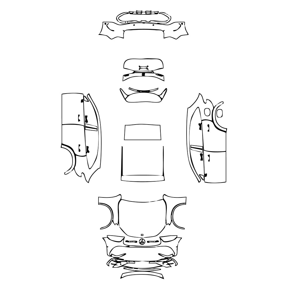 Pre-Cut PPF Mercedes-Benz GLC SUV Standard Wheelbase (GLC) AMG Line 2024 - PPF-Kits