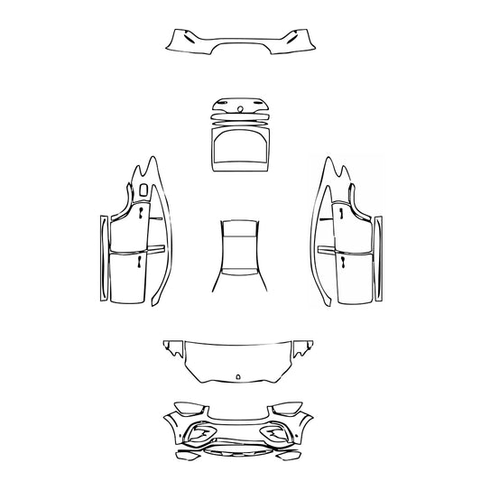 Pre-Cut PPF Mercedes-Benz GLE GLE Coupe AMG GLE 53 2025 - PPF-Kits
