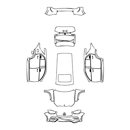 Pre-Cut PPF Mercedes-Benz GLE GLE SUV AMG line 2023 - PPF-Kits