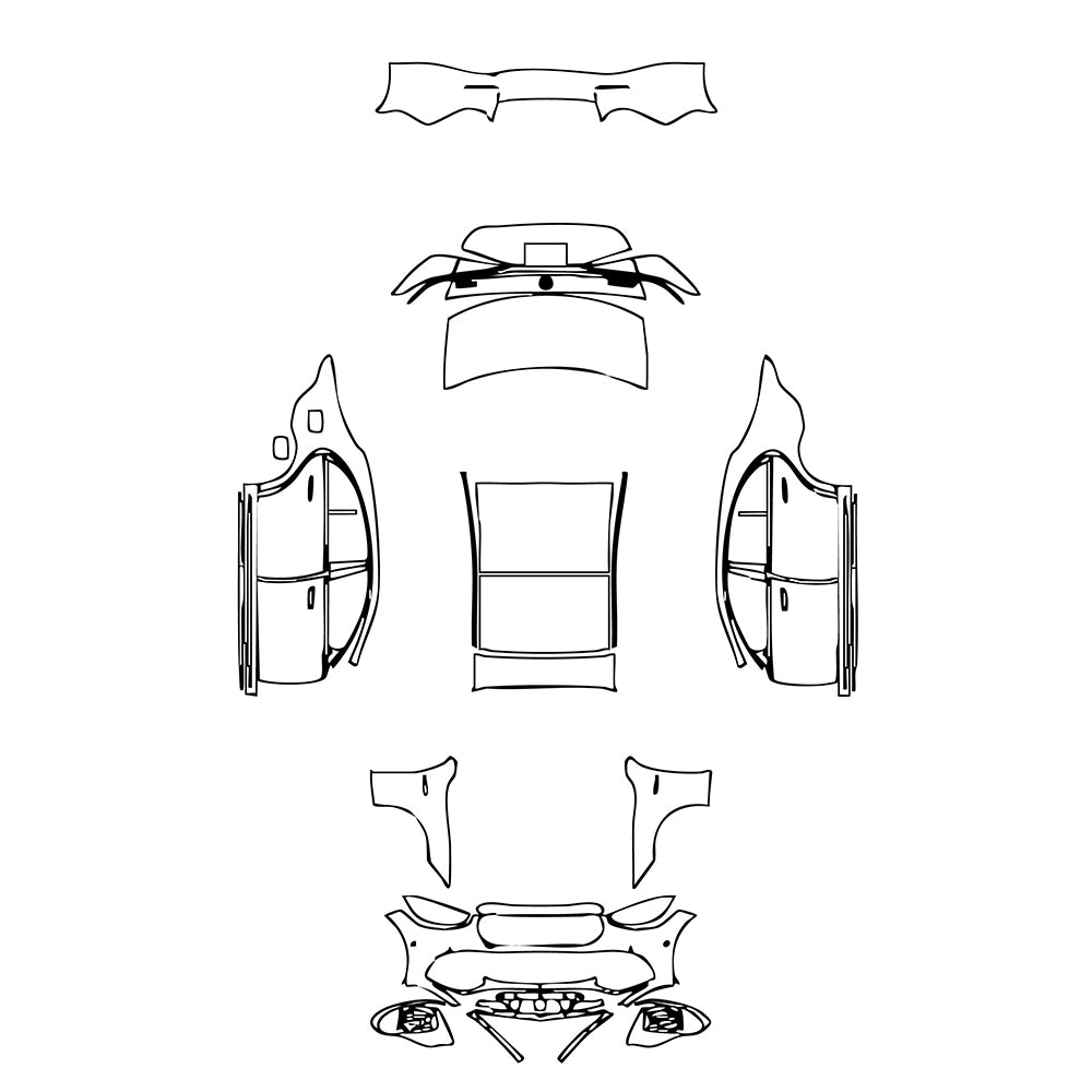 Pre-Cut PPF Mercedes-Benz S Class Sedan AMG S63 E Performance Extended Wheelbase 2024 - PPF-Kits
