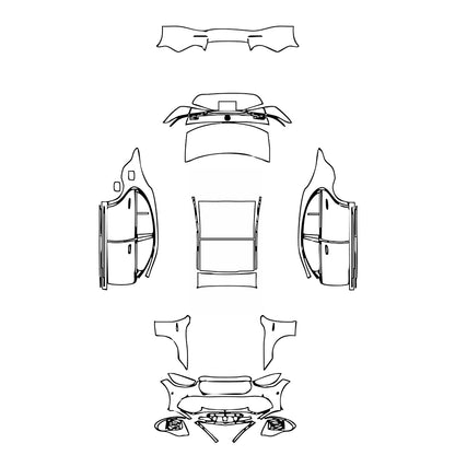 Pre-Cut PPF Mercedes-Benz S Class Sedan AMG S63 E Performance Extended Wheelbase 2025 - PPF-Kits