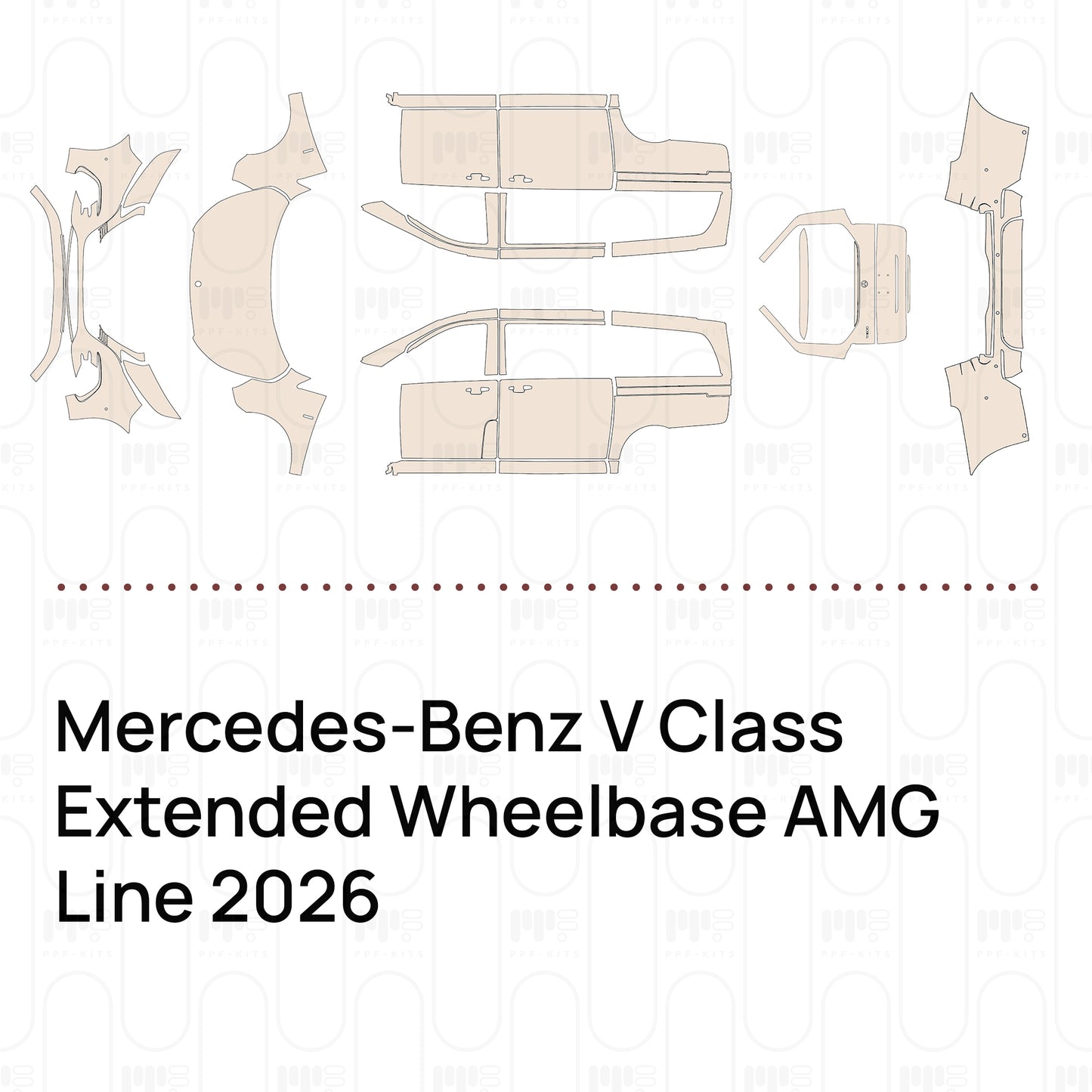 Pre-Cut PPF Mercedes-Benz V Class Extended Wheelbase AMG Line 2026