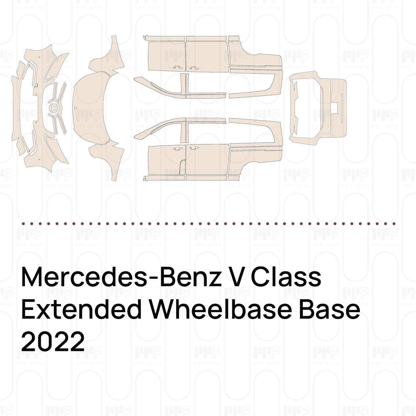 Pre-Cut PPF Mercedes-Benz V Class Extended Wheelbase Base 2022