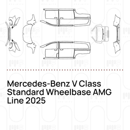 Pre-Cut PPF Mercedes-Benz V Class Standard Wheelbase AMG Line 2025