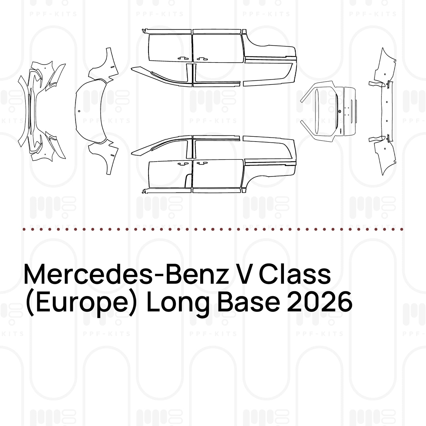 Pre-Cut PPF Mercedes-Benz V Class (Europe) Long Base 2026