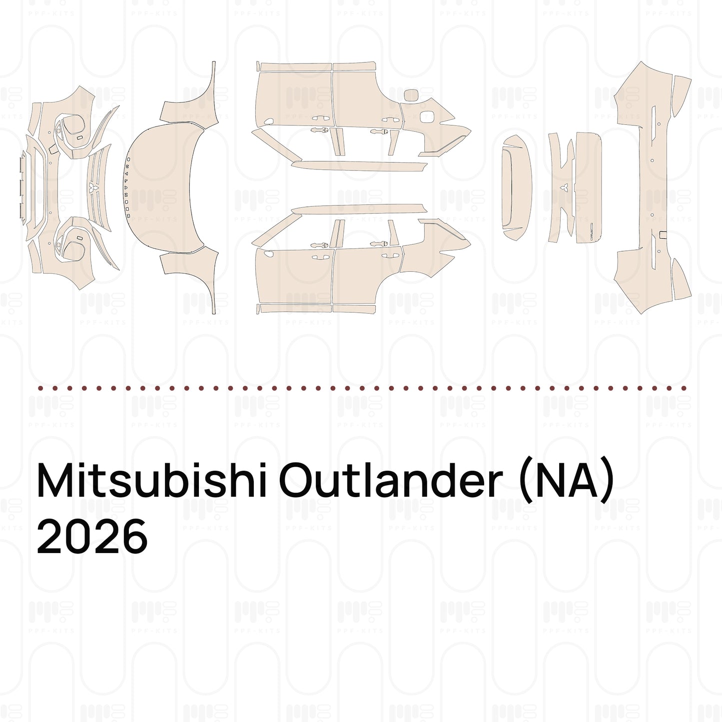 Pre-Cut PPF Mitsubishi Outlander (NA) 2026