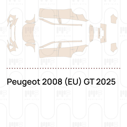 Peugeot 2008 (EU) GT 2025 – Forskåret PPF-lakbeskyttelsesfilm