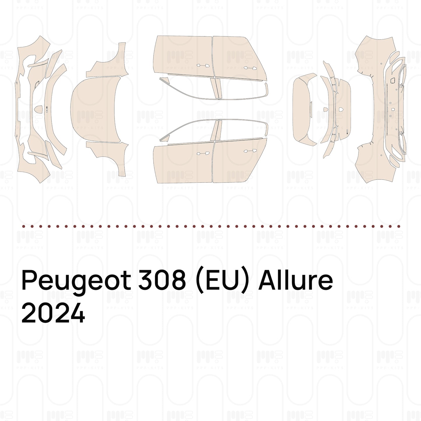 Pre-Cut PPF Peugeot 308 (EU) Allure 2024