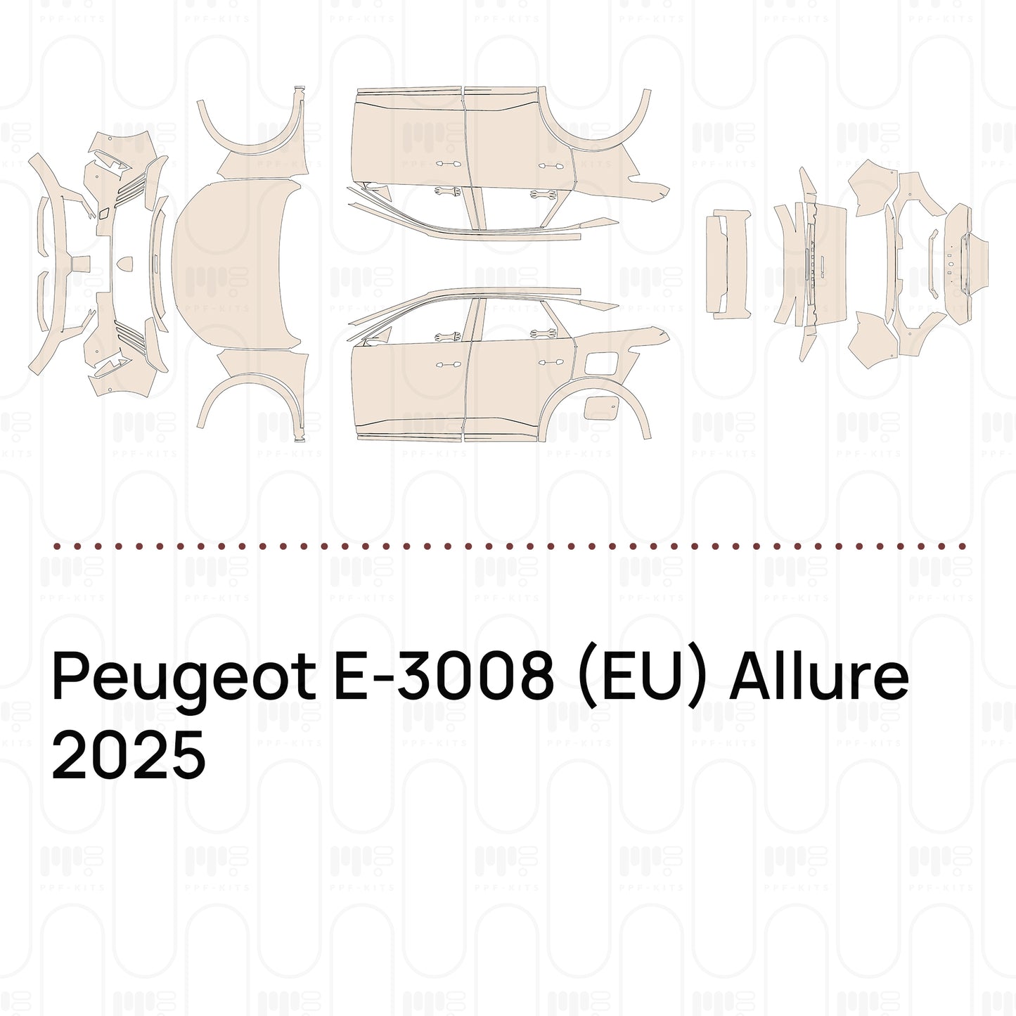 Pre-Cut PPF Peugeot E-3008 (EU) Allure 2025
